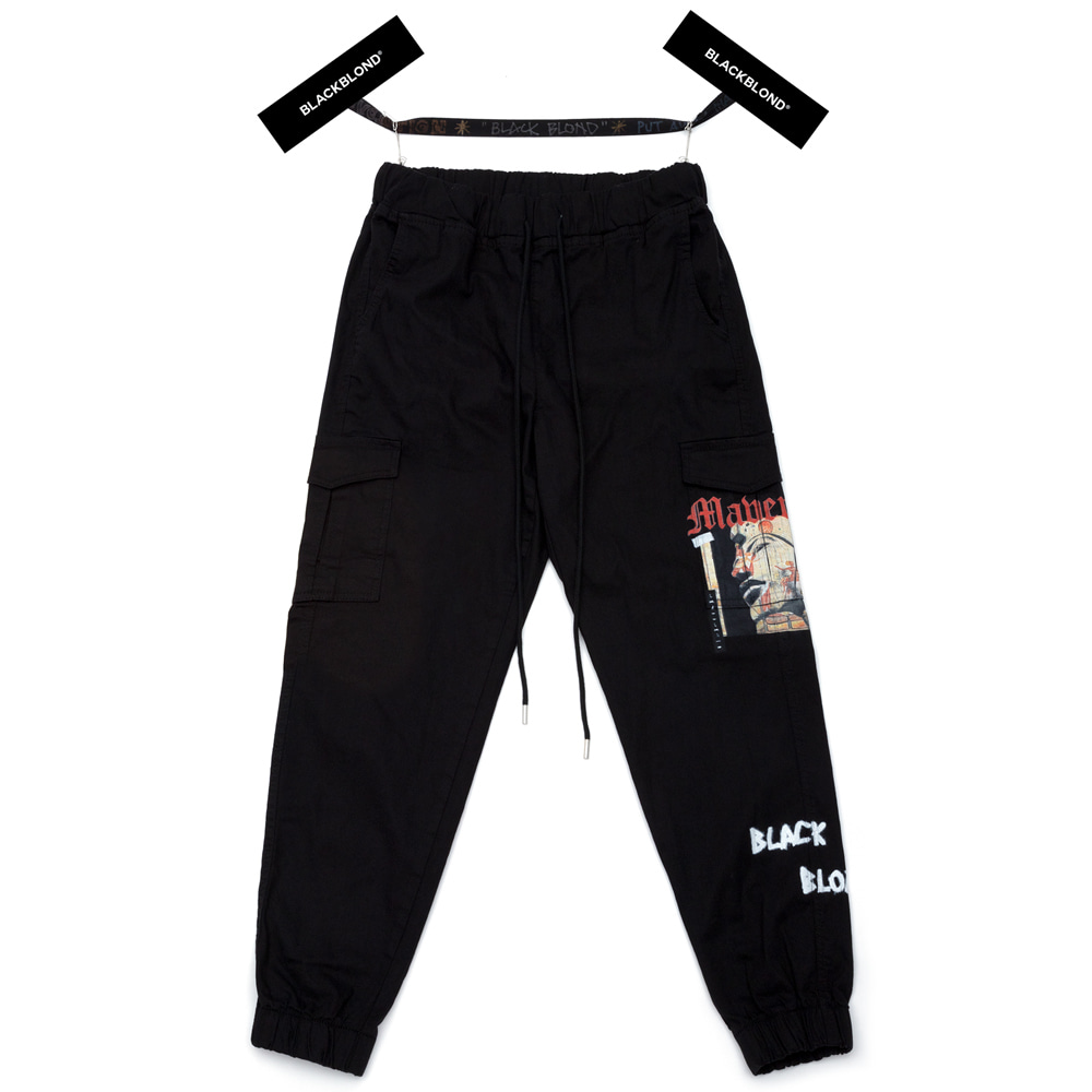 BBD Maverick Cargo Jogger Pants (Black)