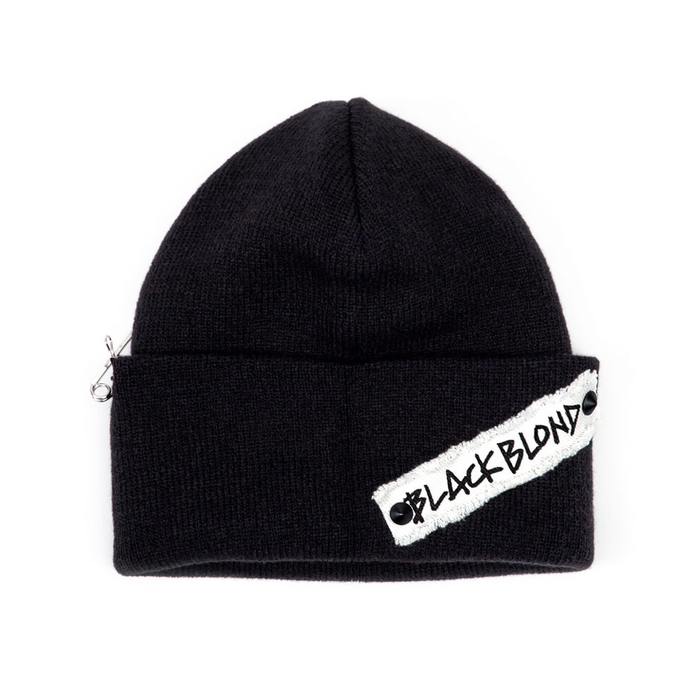 BBD Side Patch Long Beanie (Black)