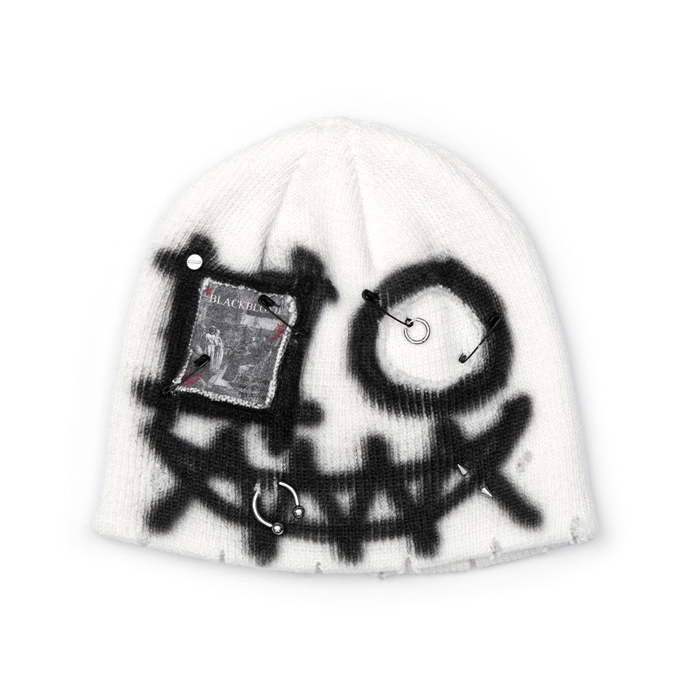 BBD Goblin Graffiti Custom Beanie (White)