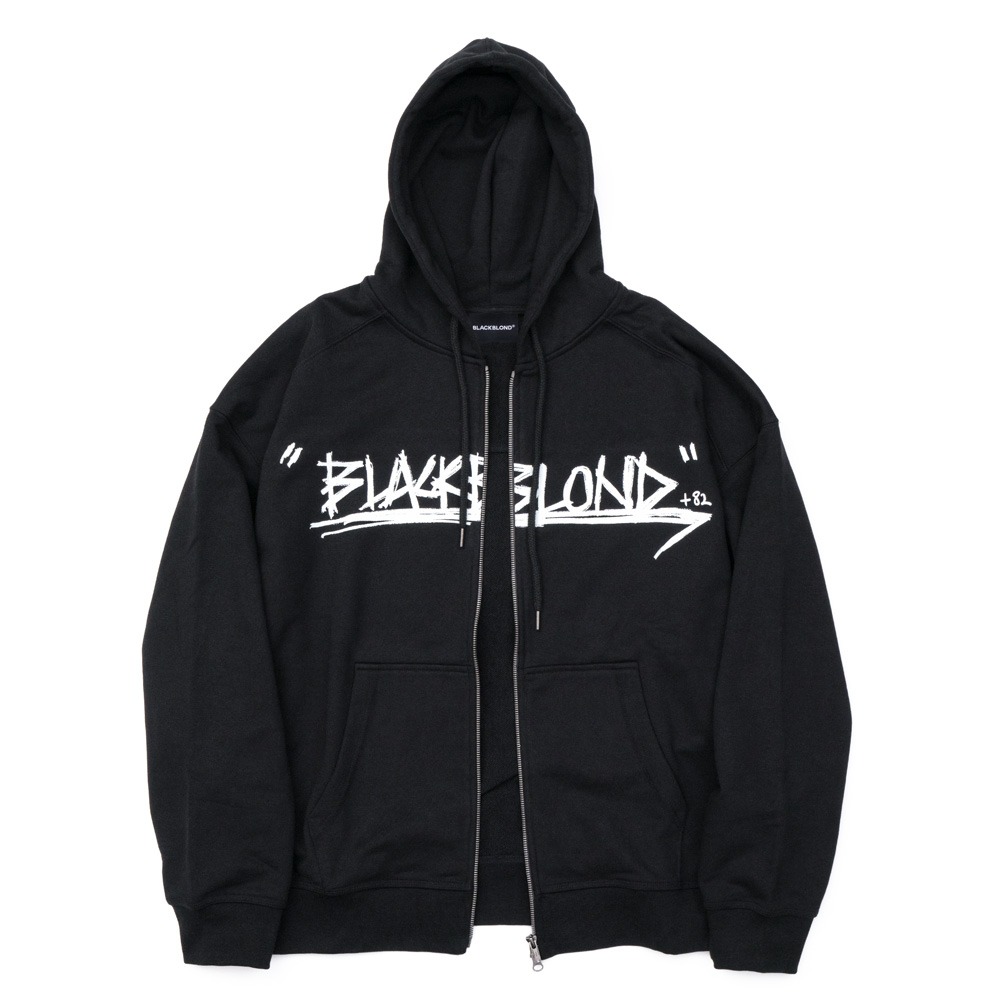 BBD Arrow Graffiti Logo Zip Up Hood Jacket (Black)