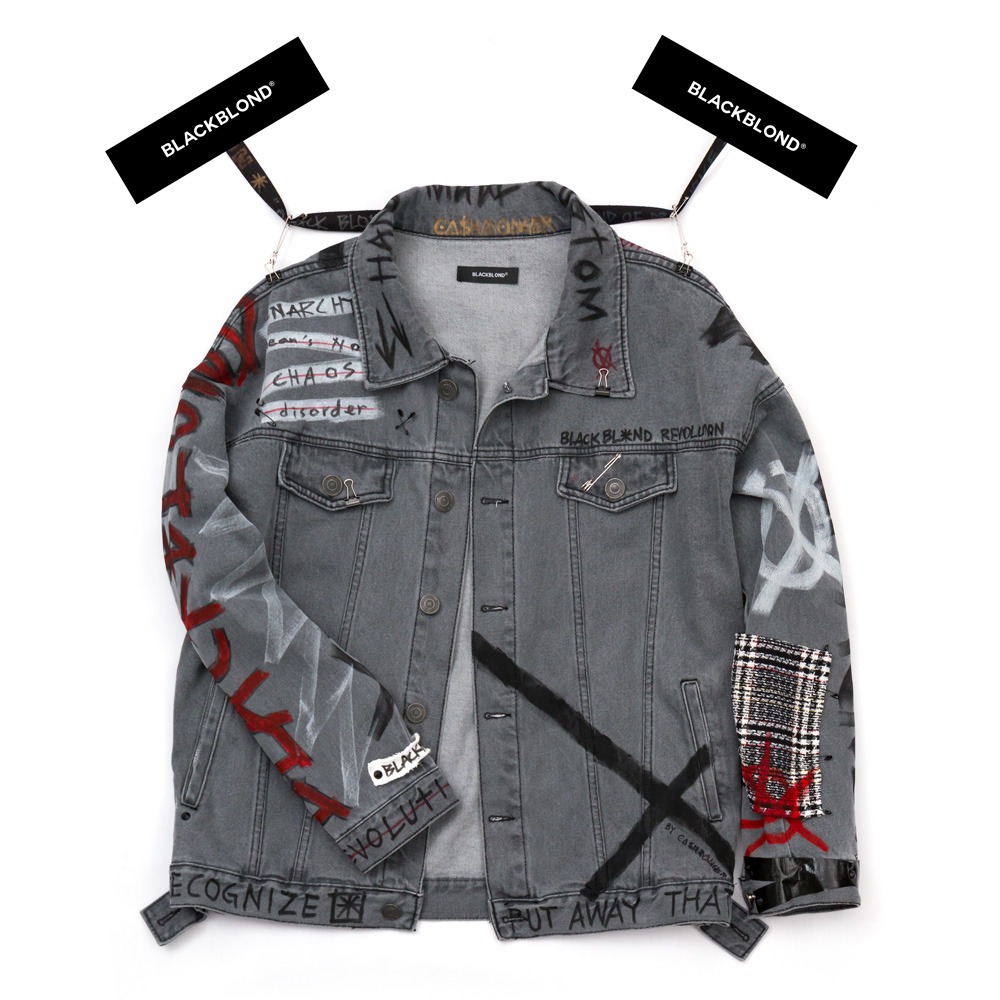 [Pre-Order] BBD Brutal Graffiti Denim Jacket (Dark Gray)