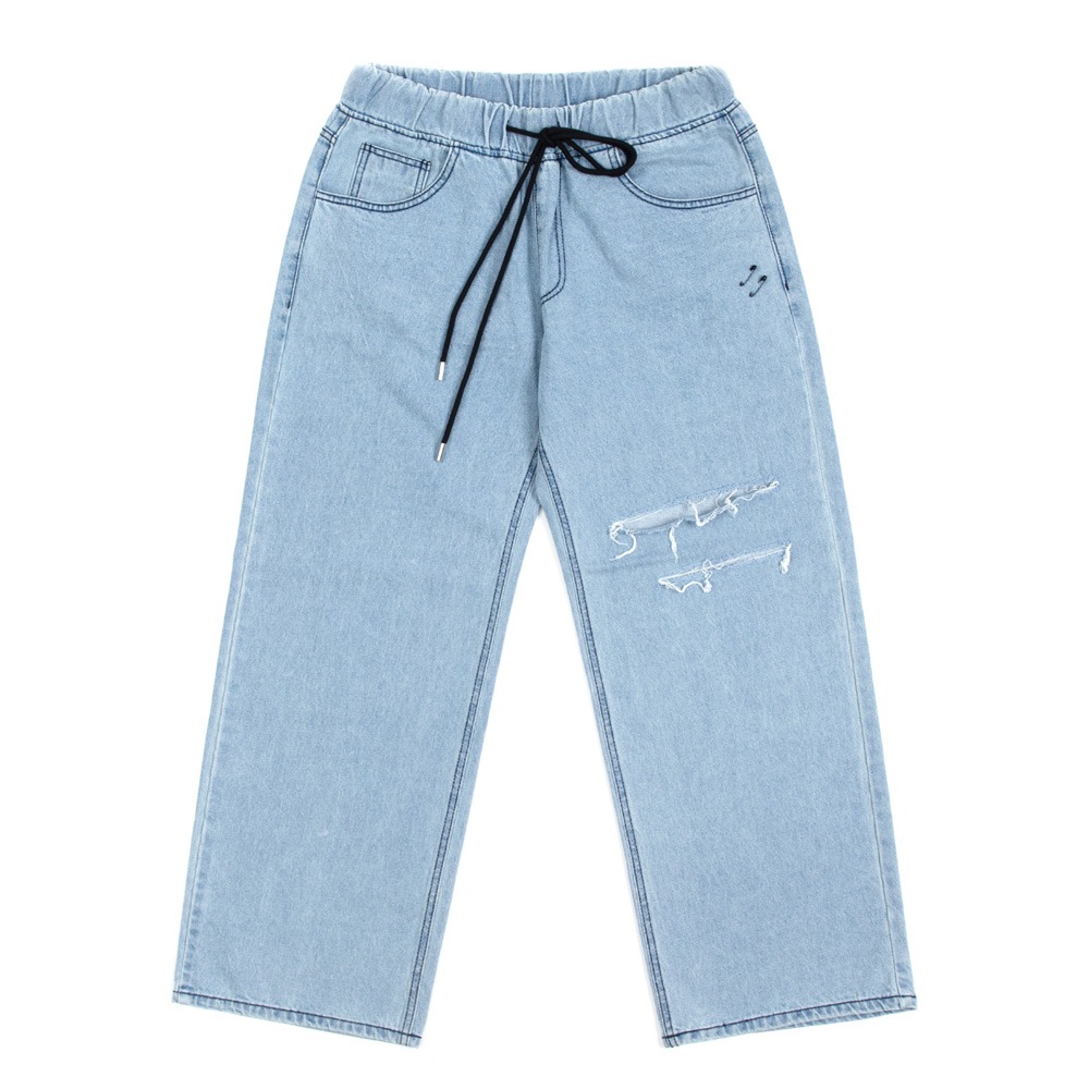BBD Basic Drawstring Overfit Denim Pants (Light Blue)