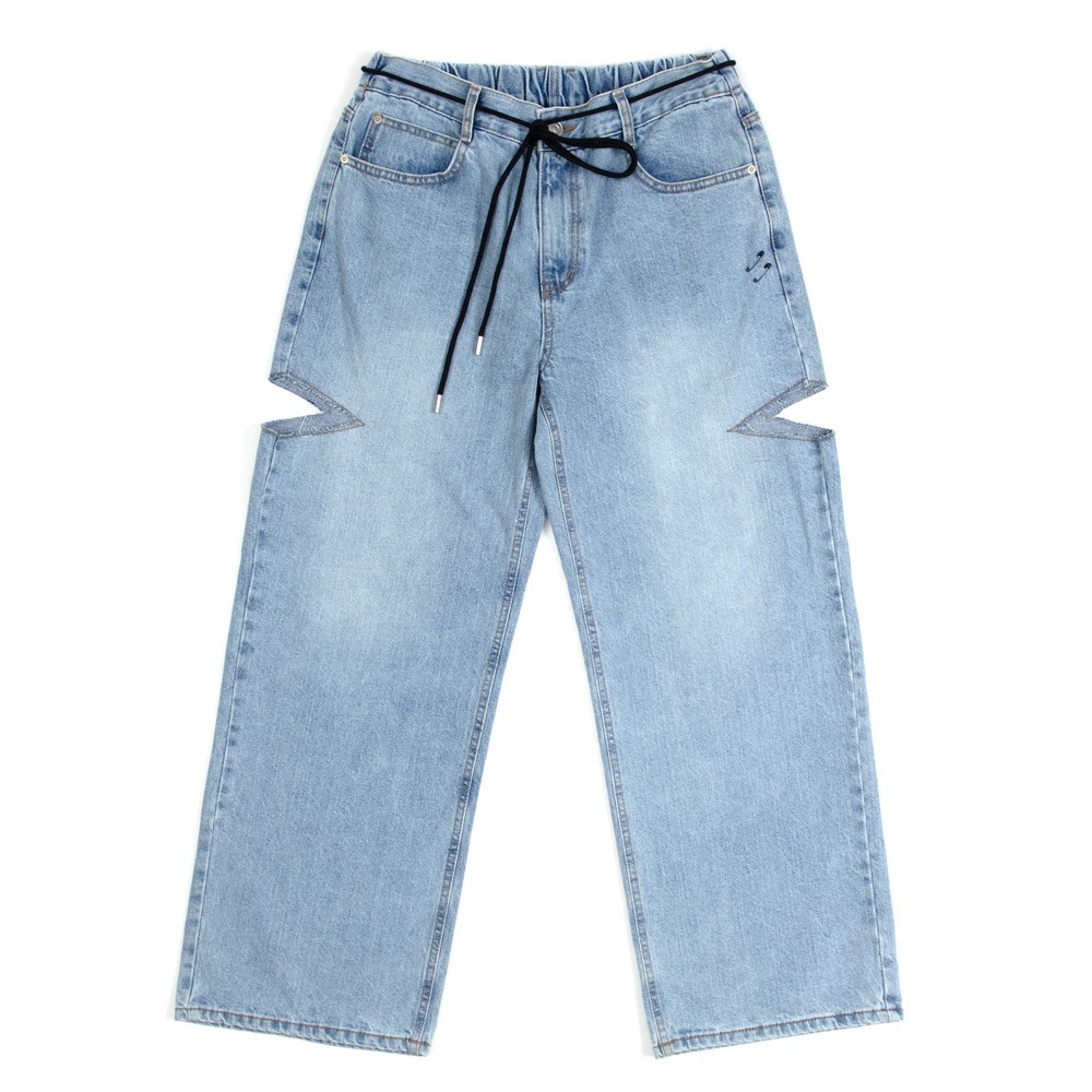 BBD Basic Cutout Overfit Denim Pants (Light Blue)