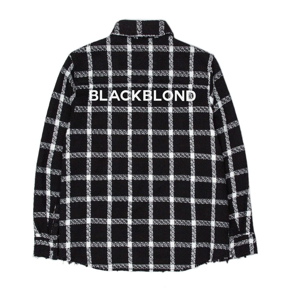 BBD Classic Logo Plaid Tweed Shirt (Black)