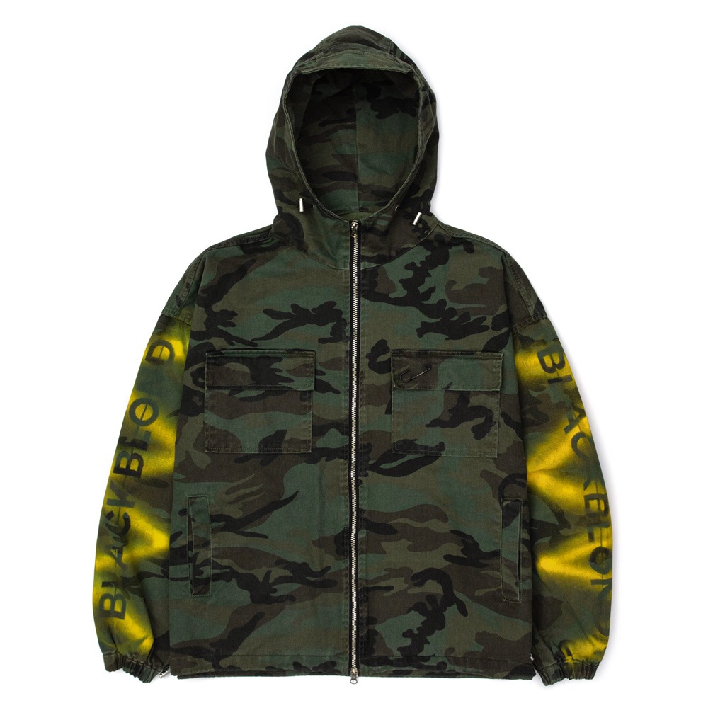 BBD Side Sprayed Custom Camo Zip Up Hood Jacket (Khaki)