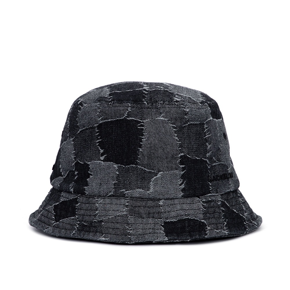 BBD Patchwork Denim Bucket Hat (Black)